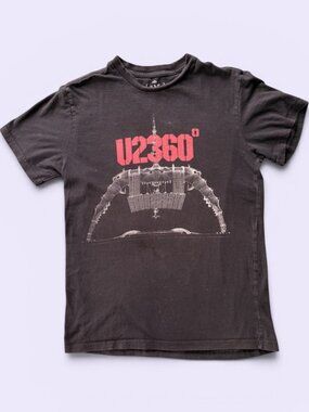 2011 U2 360 Tour Concert Black T-Shirt Small